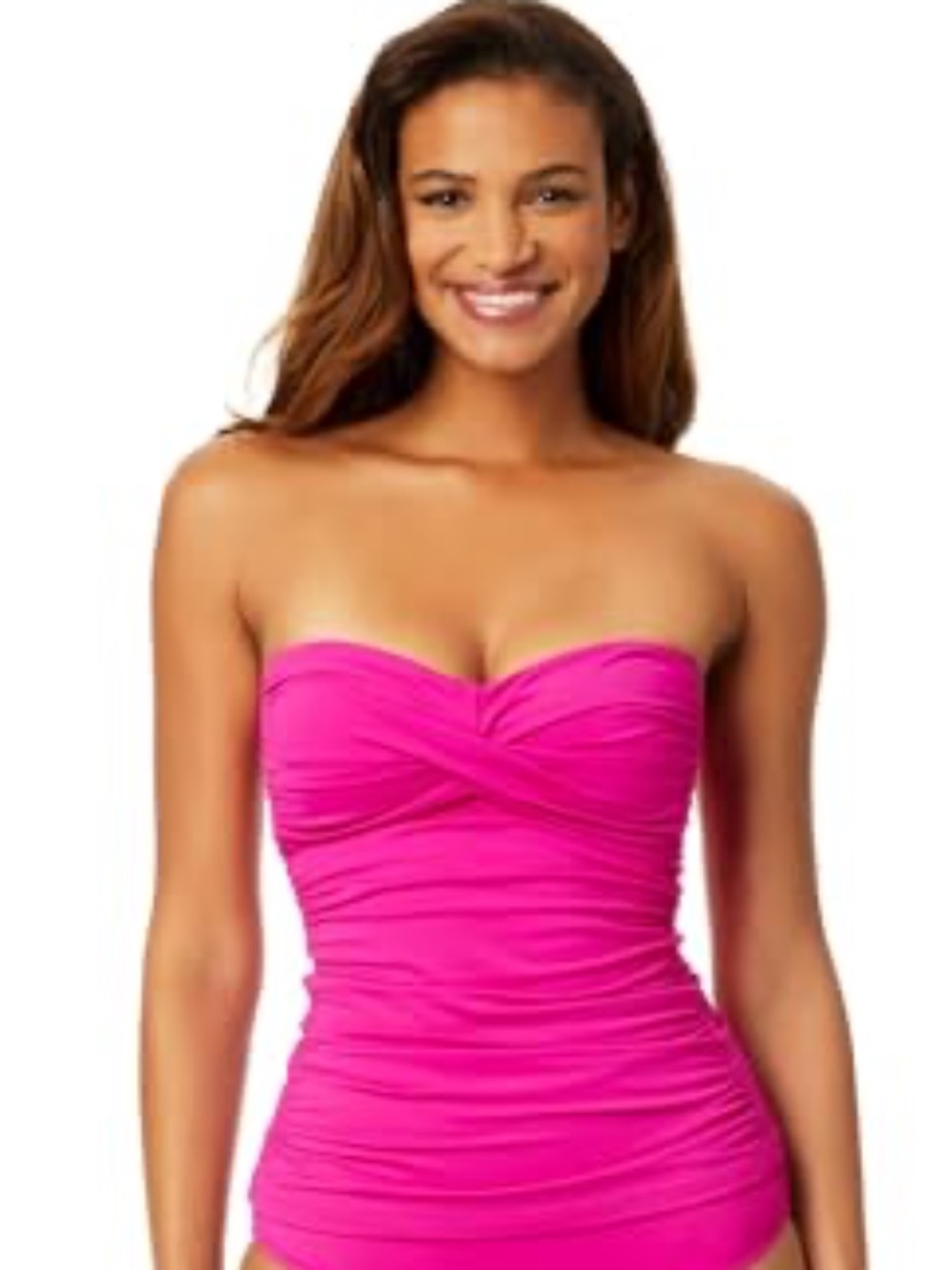 Twist Front Bandeaukini Swim Top for Women by Anne Cole